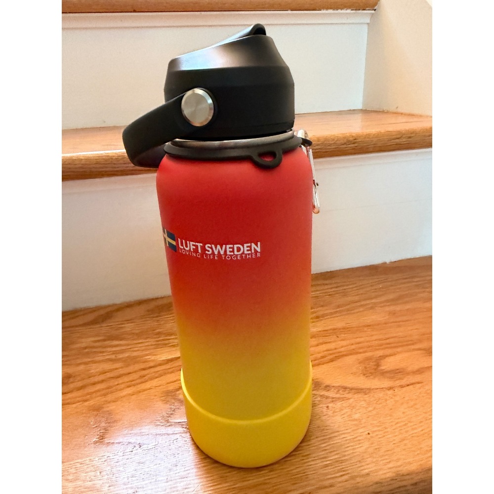 Luft Sweden Insulated Stainless Steel Water Bottle 32 oz Leakproof Flask set NIB - Picture 5 of 9